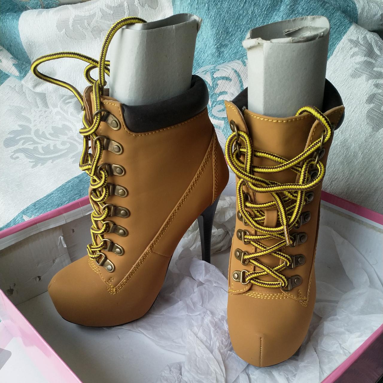 stiletto timberland high heels