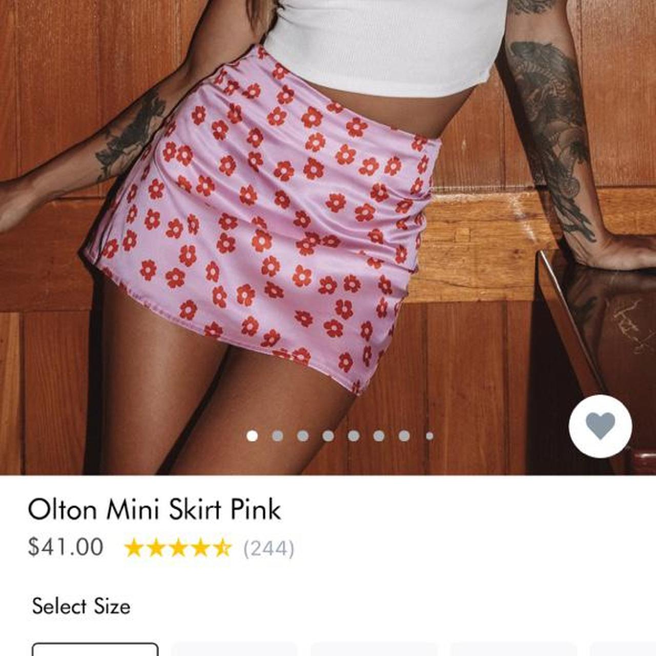 Princess polly Olton mini skirt in pink Size small