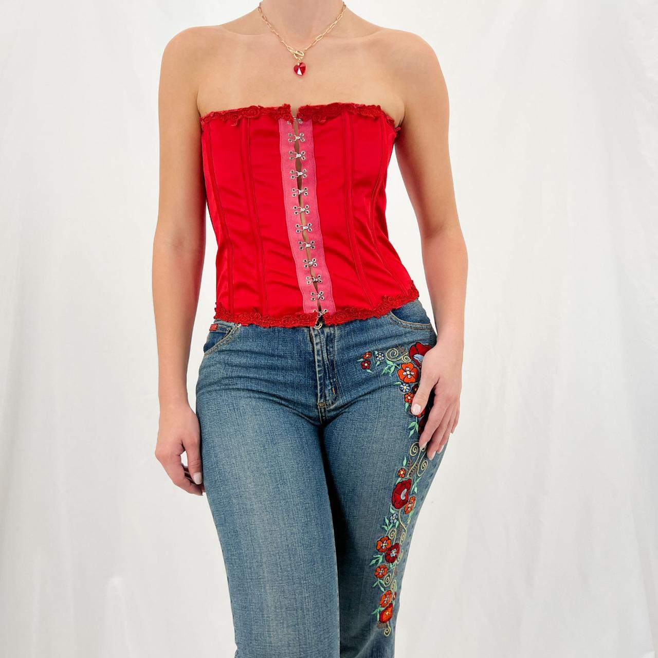 1696-y2k-vintage-red-satin-strapless-corset-top-depop