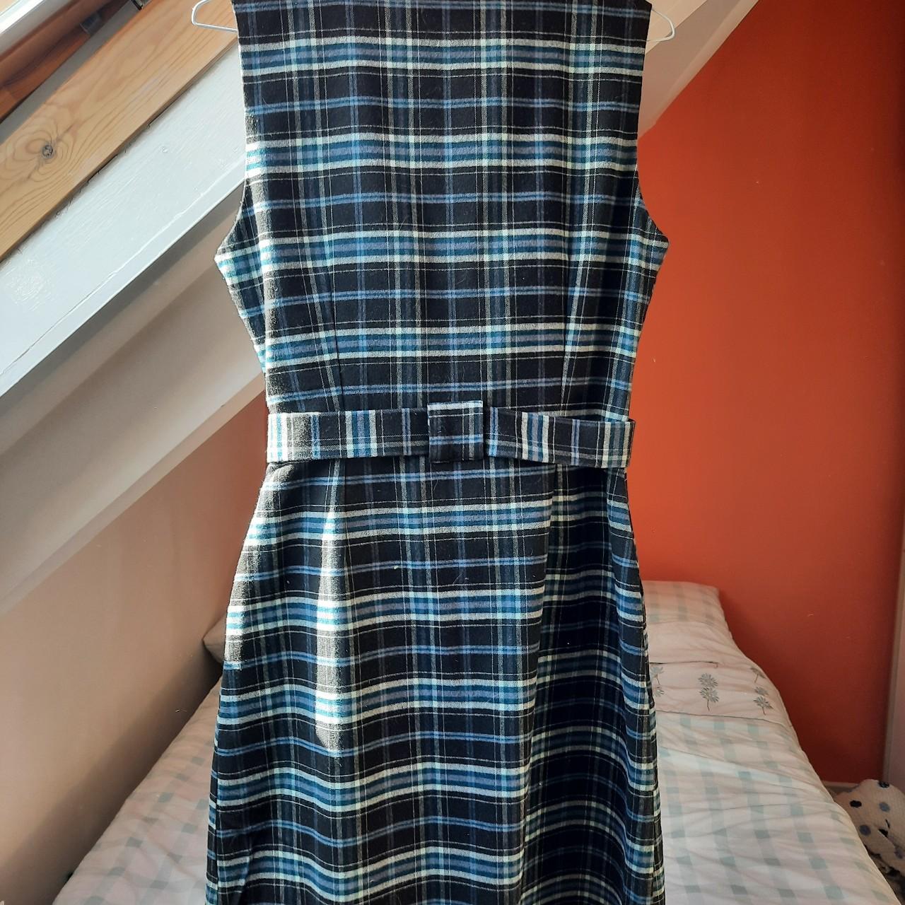 Oasis check pinafore on sale dress