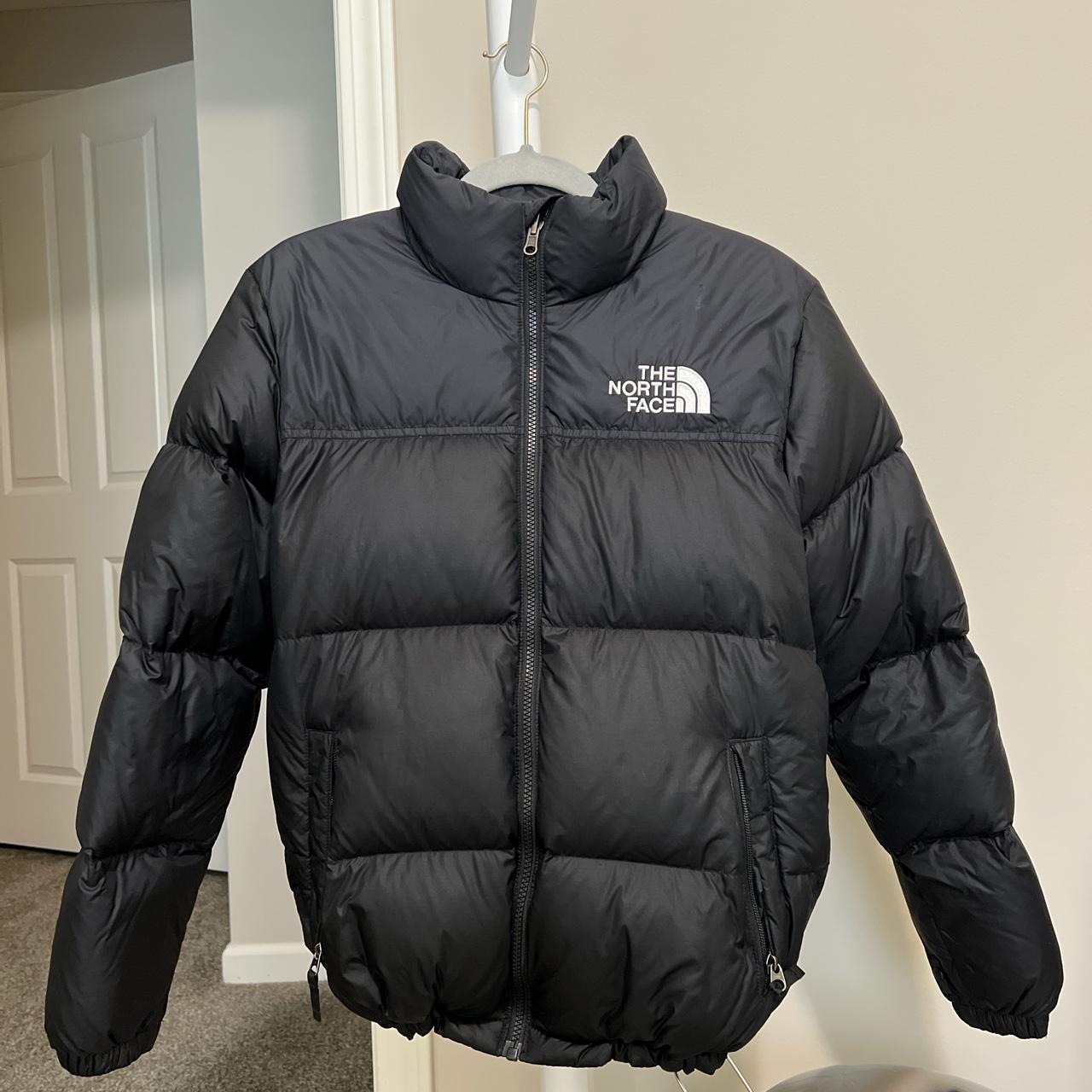 black north face puffer in size youth XL (fits me,... - Depop