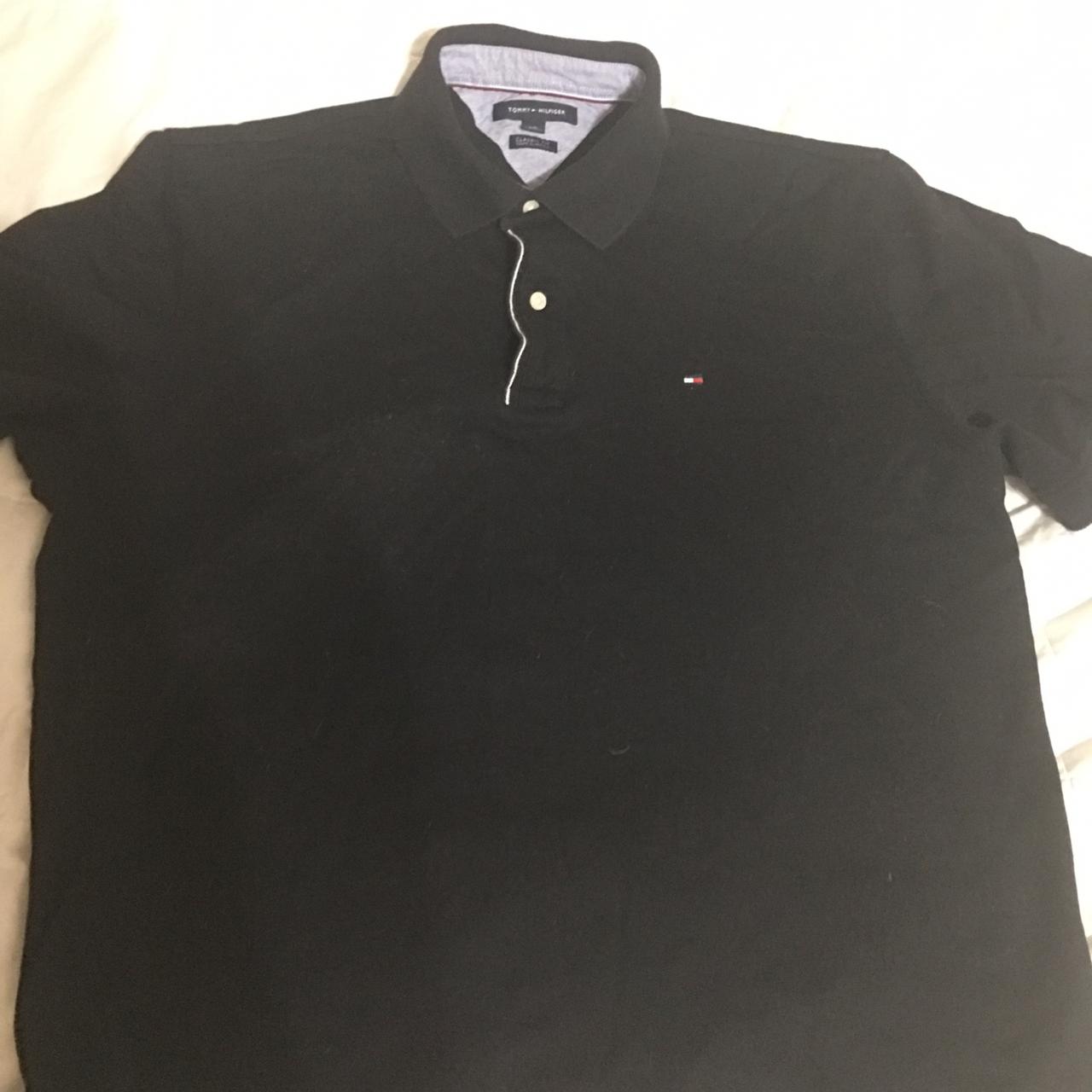 Black Polo Size Large (Classic Fit, feels like a... - Depop