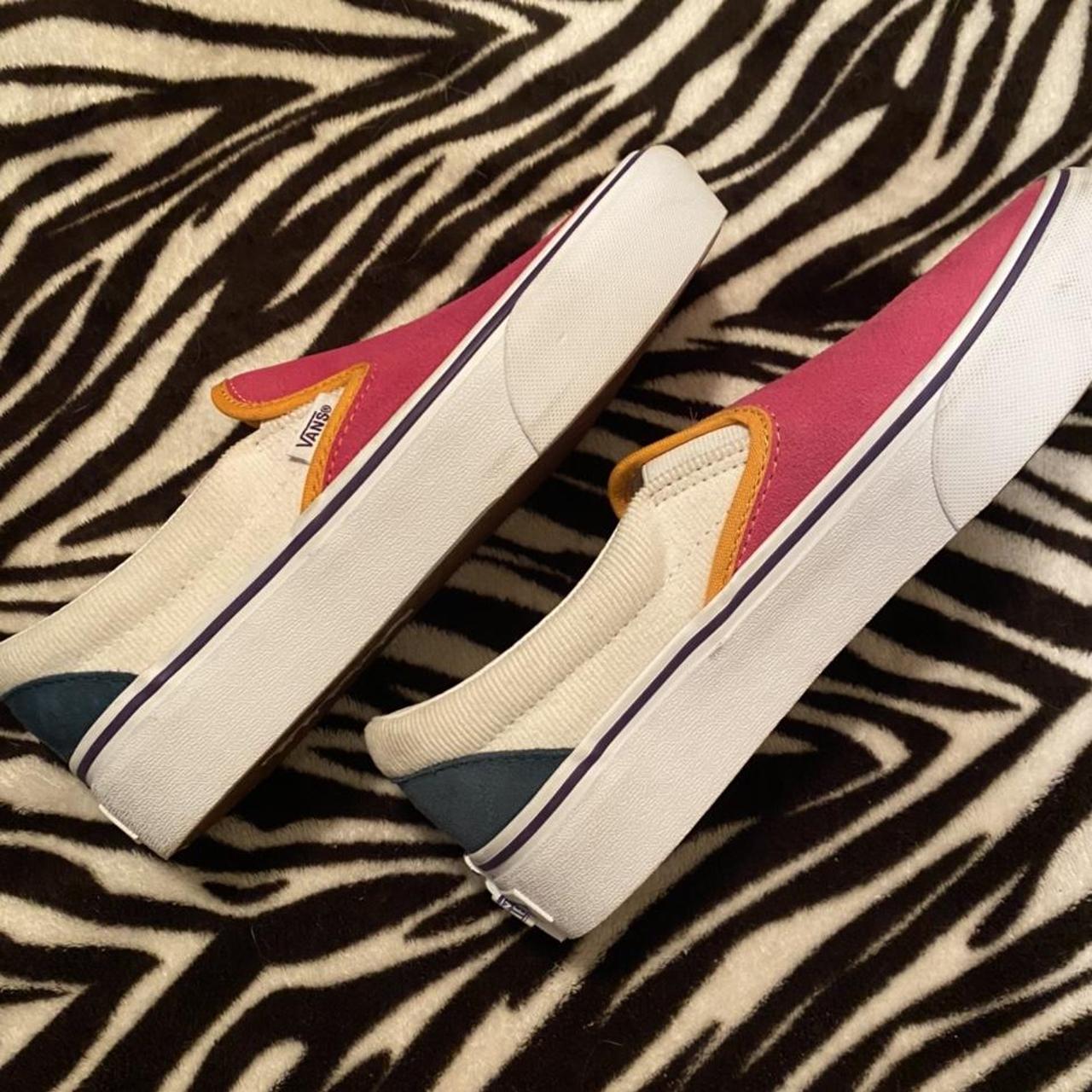 color block platform vans