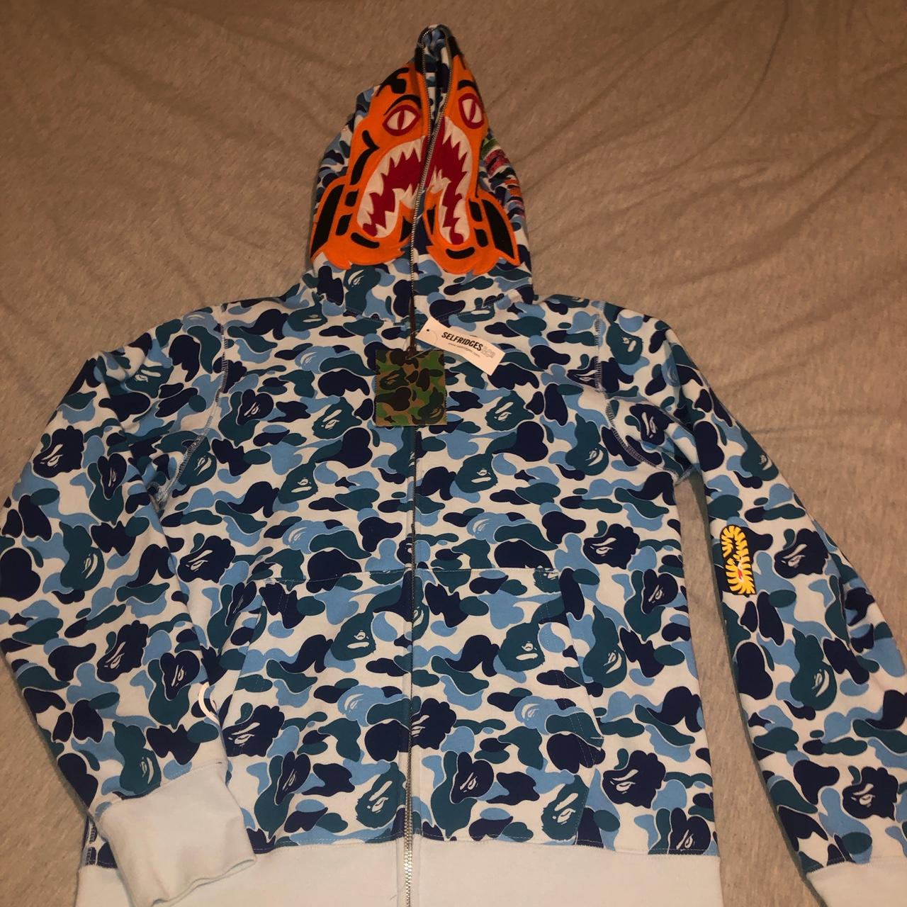 EXCLUSIVE BABY BLUE BAPE BATHING APE HOODED JACKET... - Depop