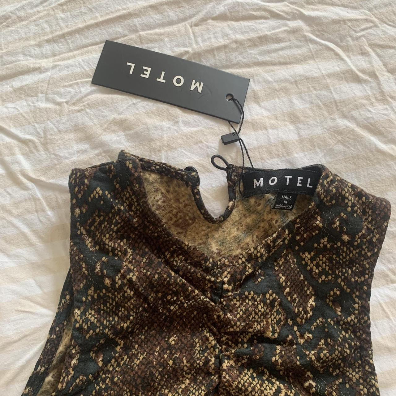 Motel Snake Print Tank / Vest UK S, brand new... Depop