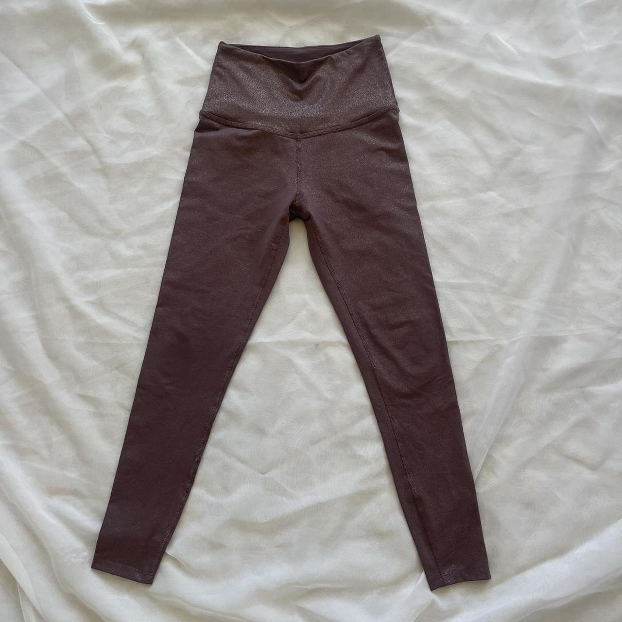 beyond yoga mauve purple leggings with gold... - Depop