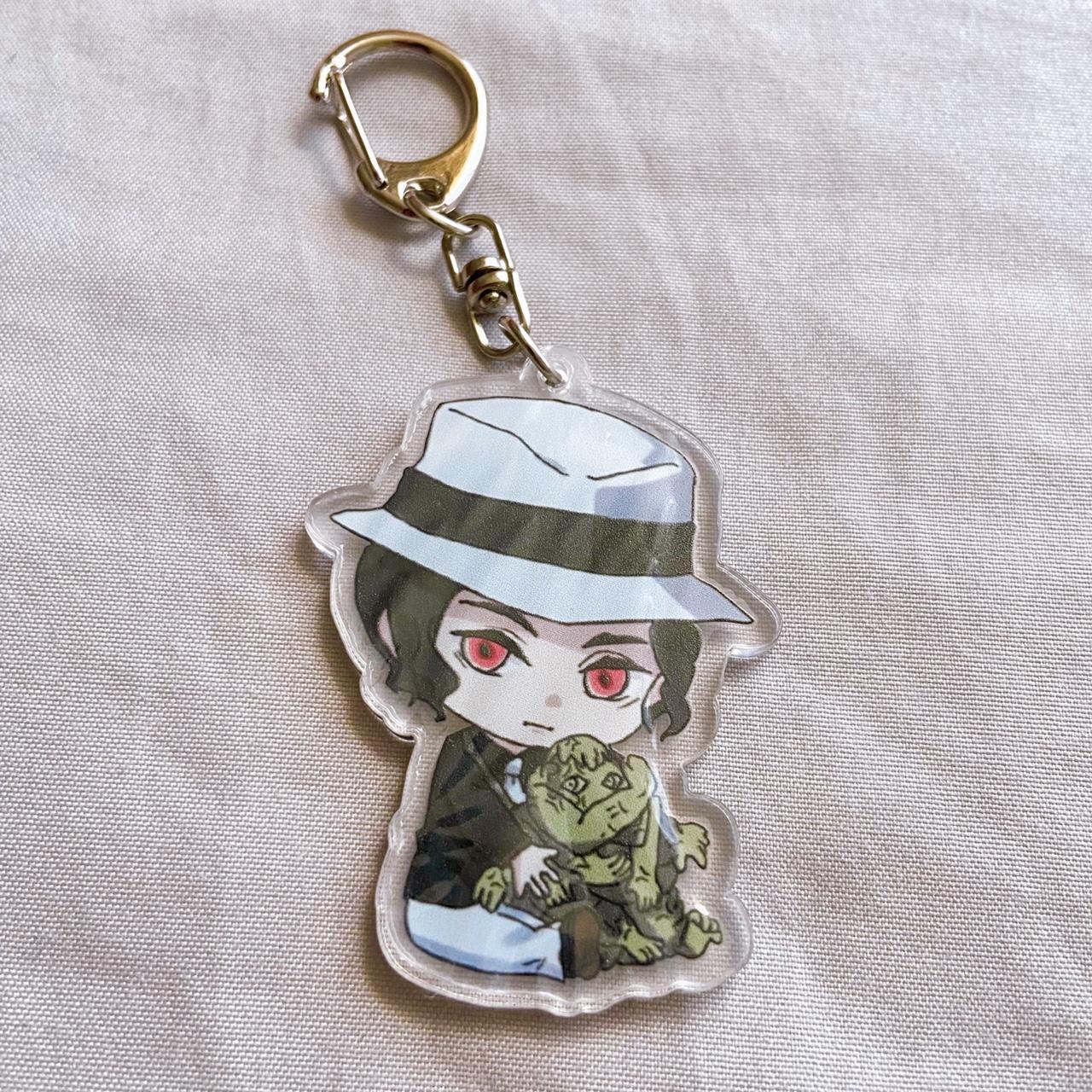 Muzan Kibutsuji keychain Made of resin, plastic wrap... - Depop