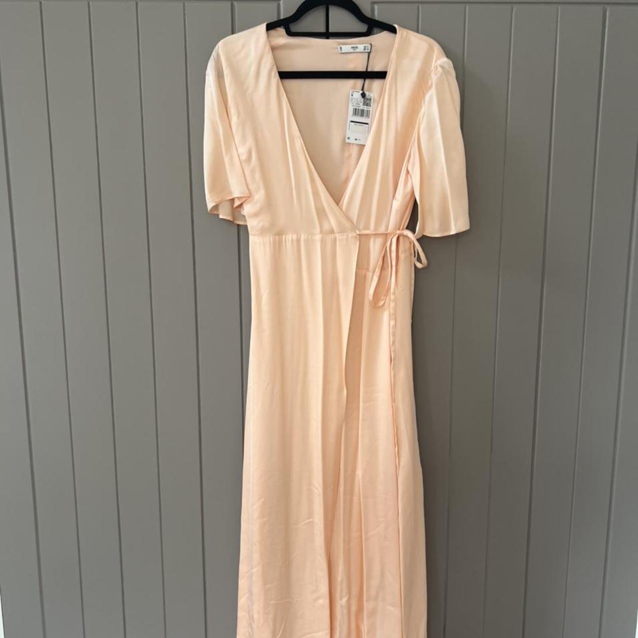 Mango hot sale peach dress