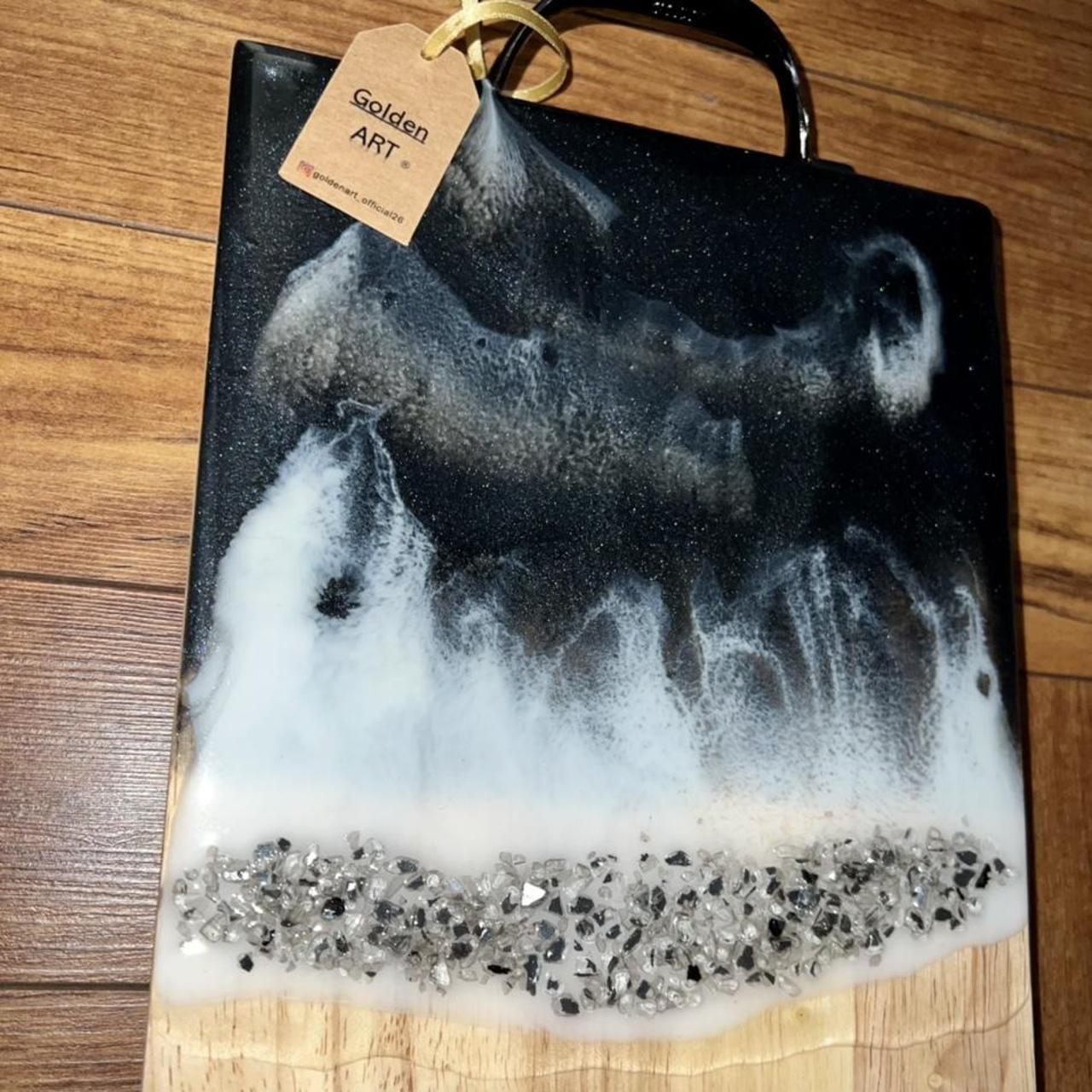  Special Black White and Silver Decorative Tray and... Depop