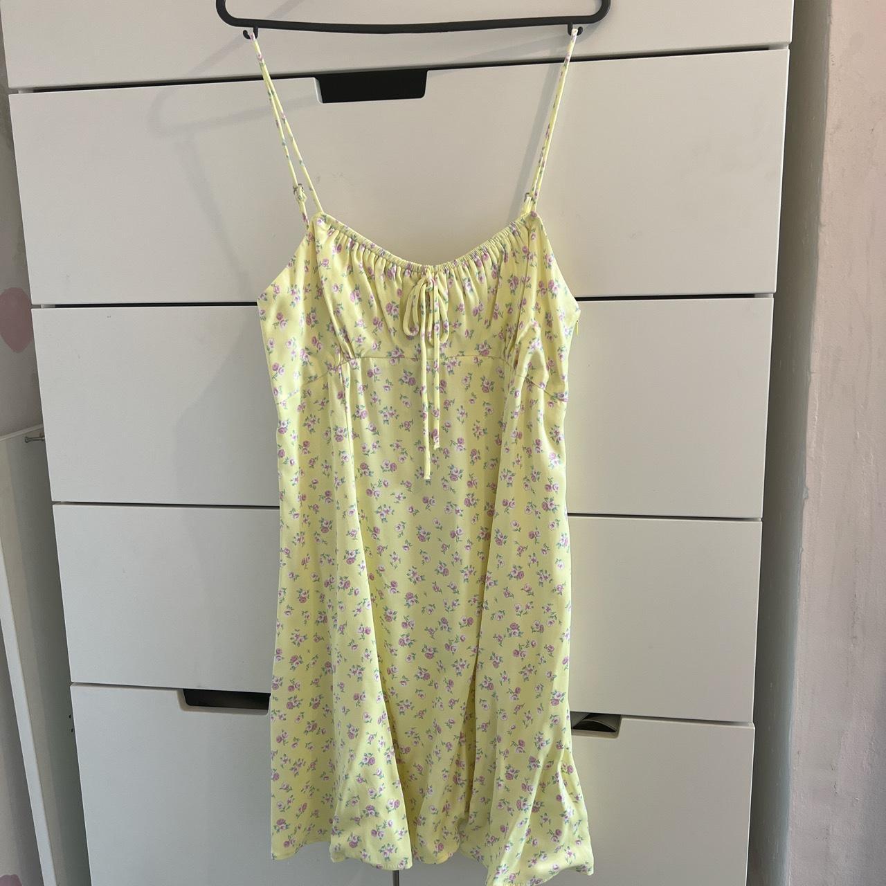 Zara yellow floral dress Size medium Brand new... - Depop