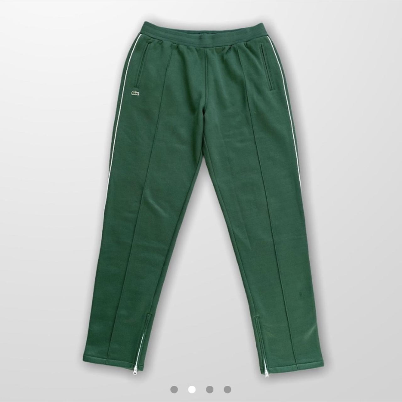 Green lacoste tracksuit discount bottoms