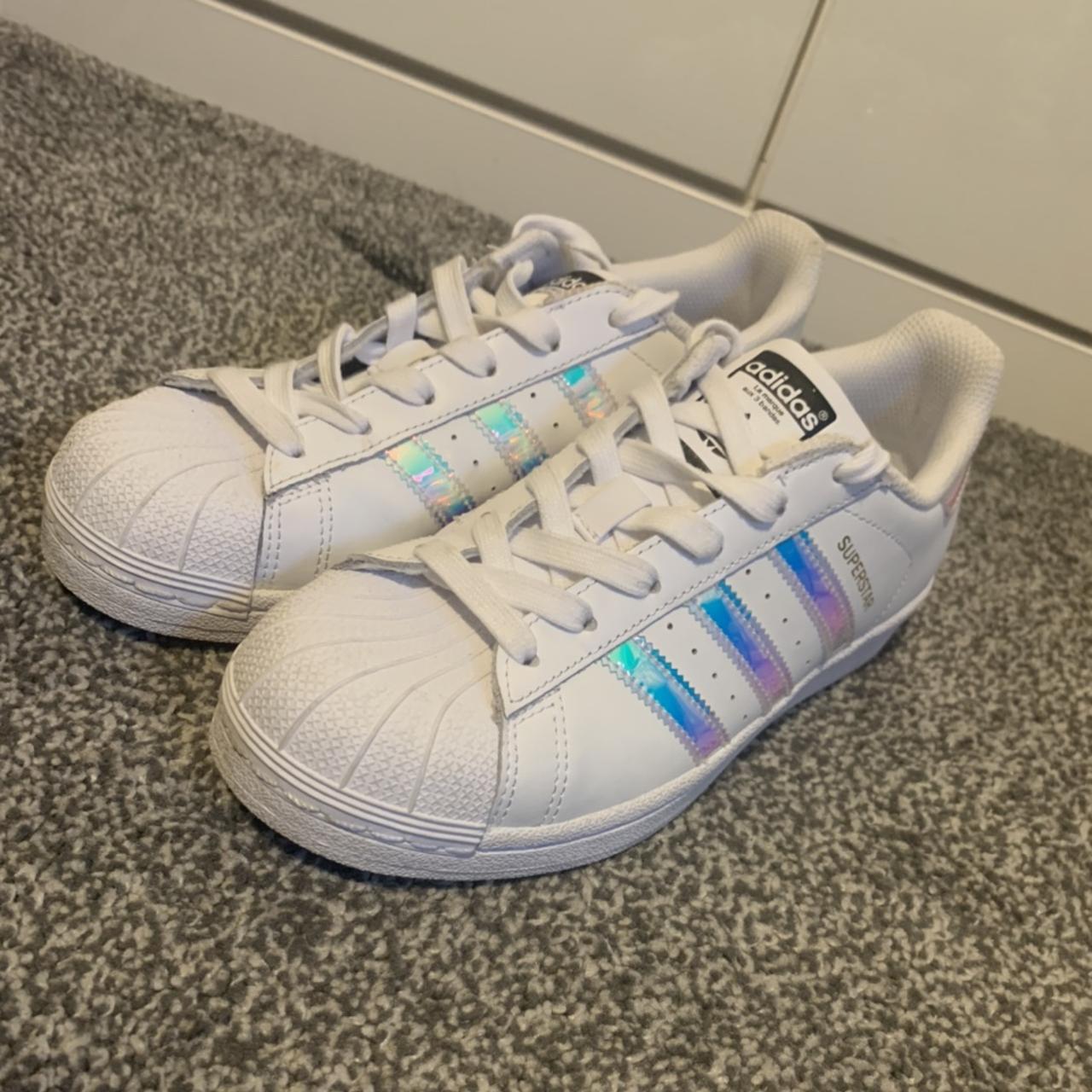 Adidas holographic superstars Pristine Worn once