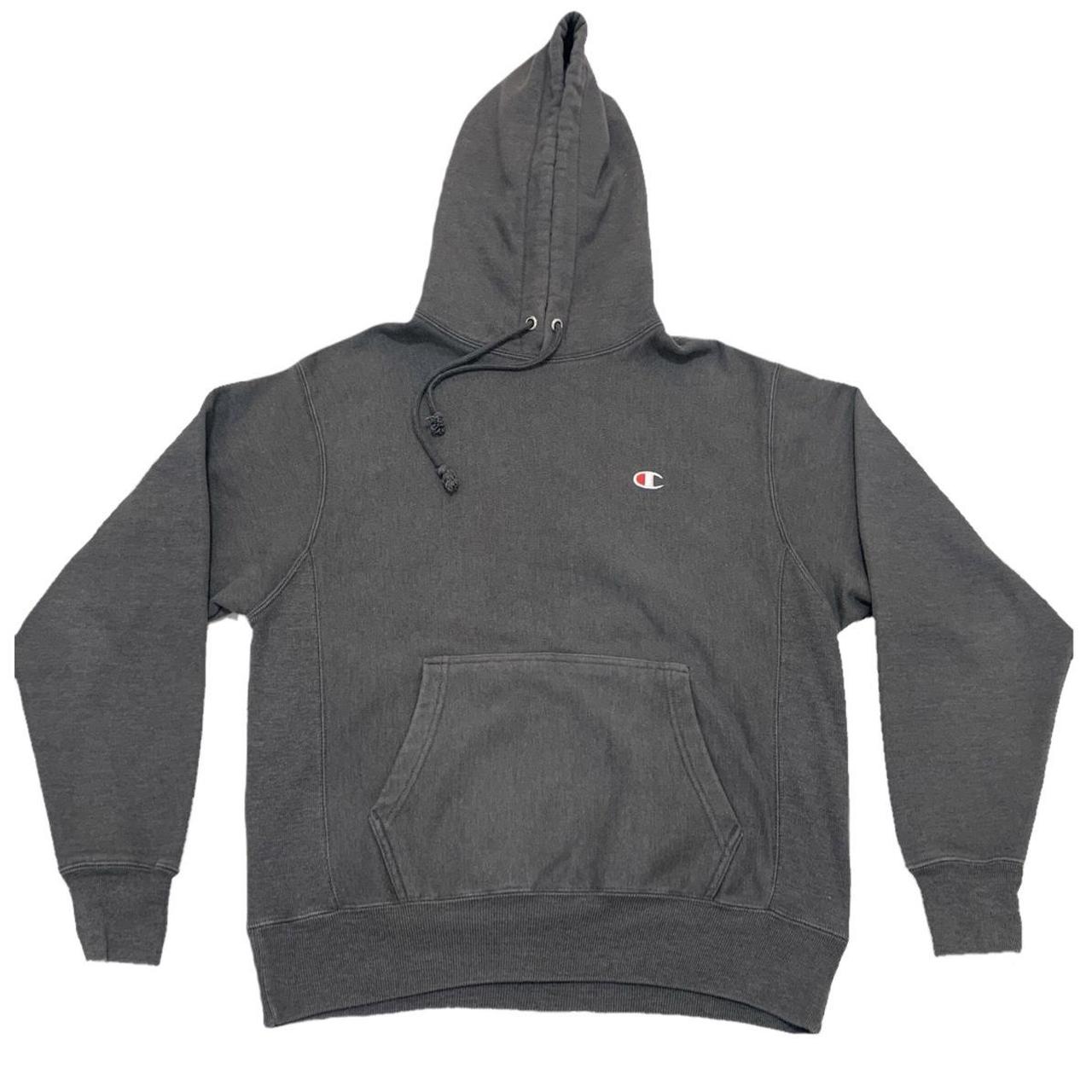 champion reverse weave hoodie dark grey