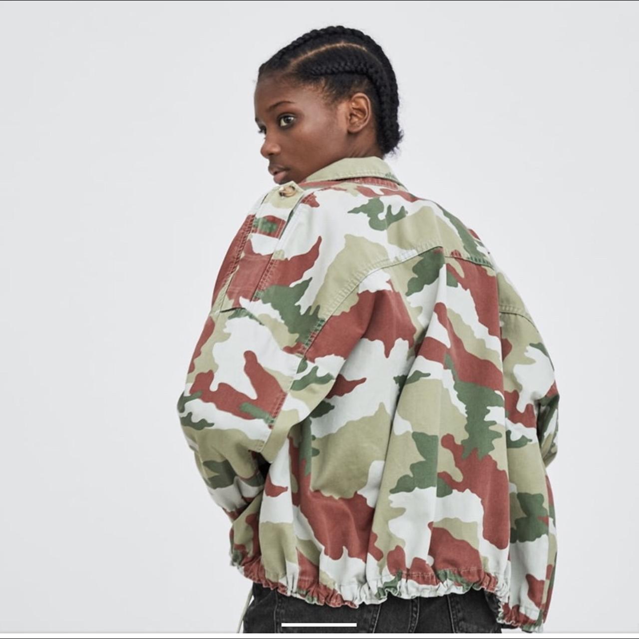 stakåndet Håbefuld Skaldet Zara camouflage jacket Worn once 🤩 Size M Medium... - Depop