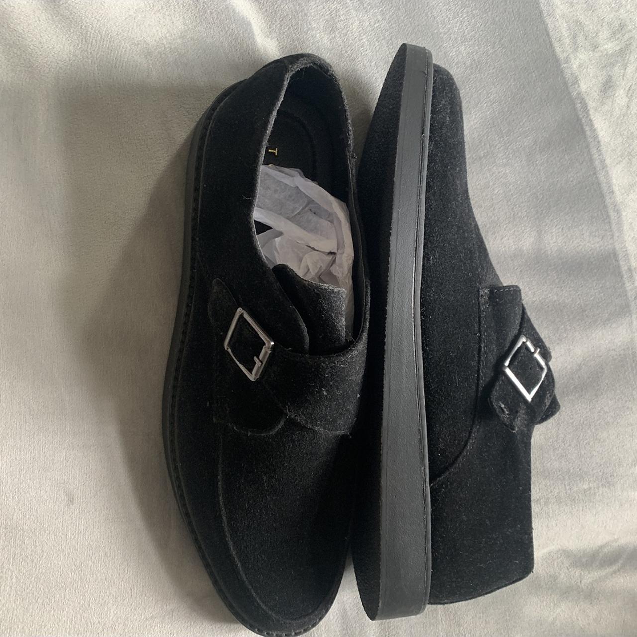 Buckle creeper shoes - new Black Size 10 RRP:... - Depop