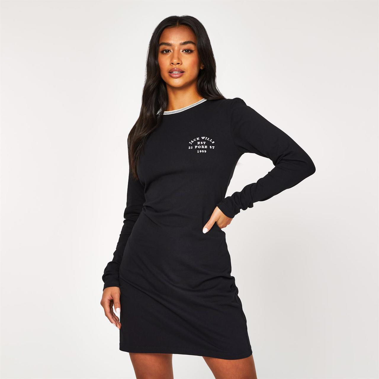 Capstaff Long Sleeve T-Shirt Mini Dress, CHECK