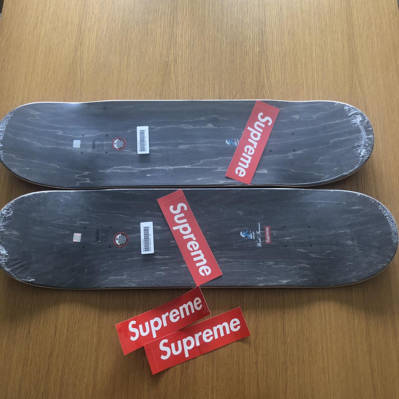 Supreme X Smurfs Skateboard Deck Red