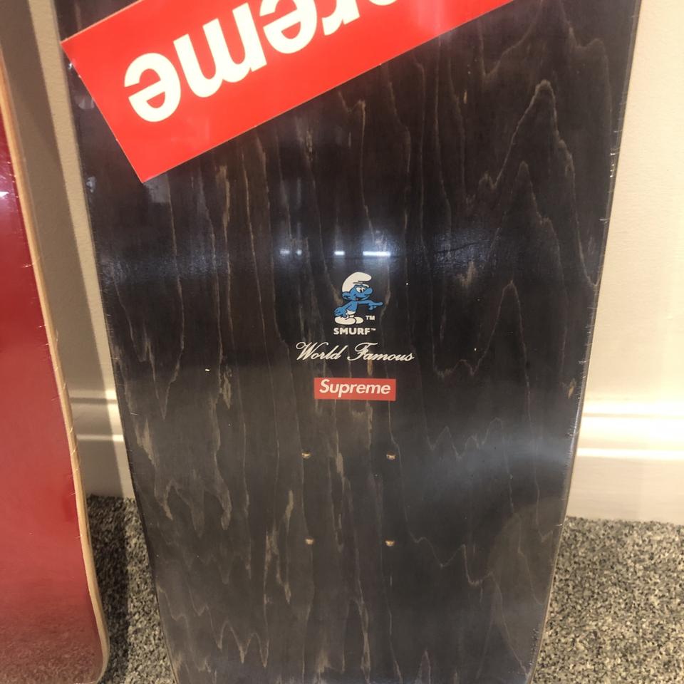 Supreme x Smurfs Skateboard Deck • Red • FW 2020 •... - Depop