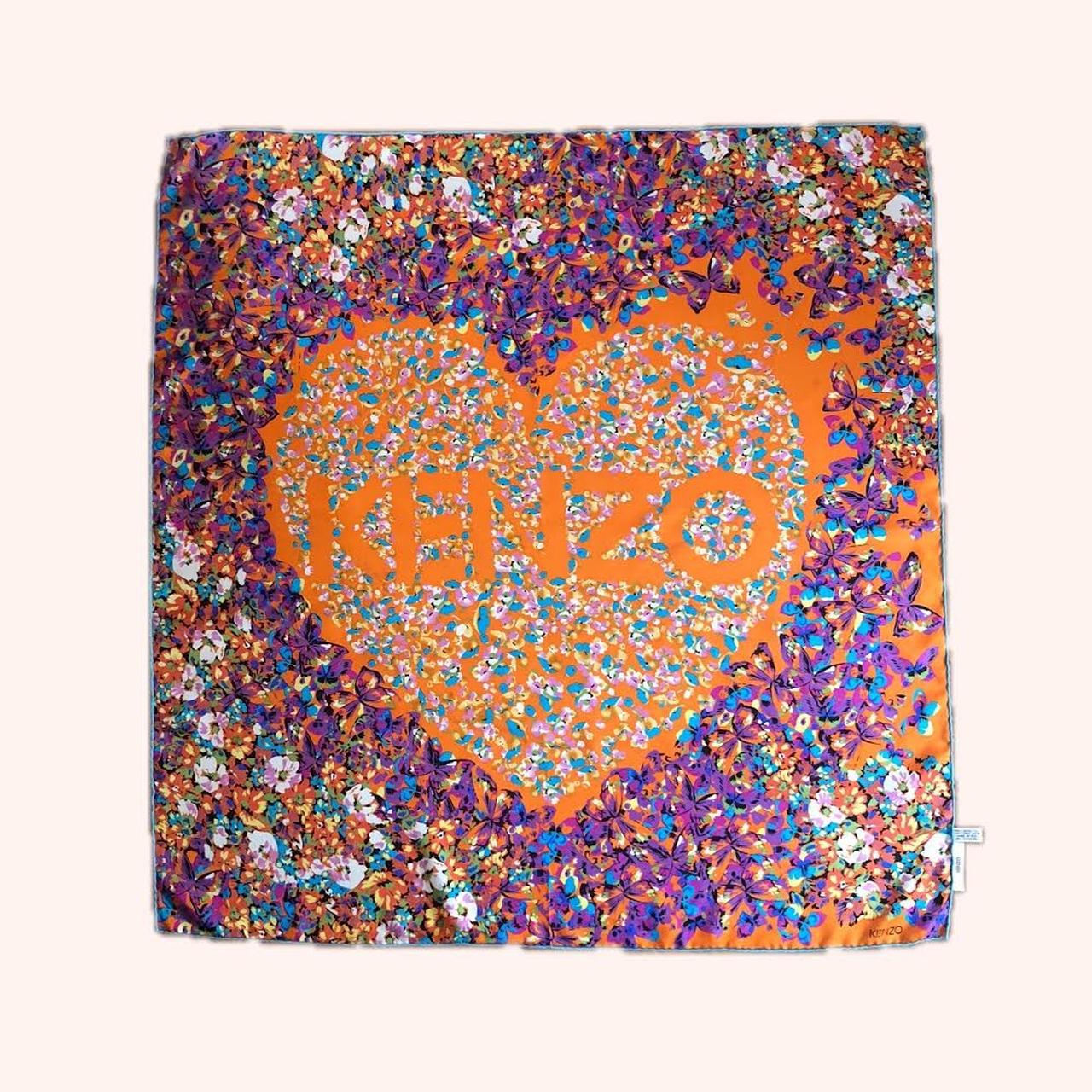 Kenzo Silk Butterfly Scarf, 100% Silk, 33”
