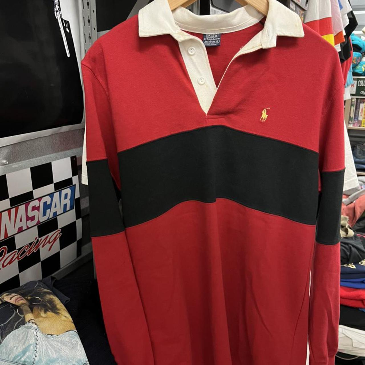 Ralph Lauren Men's Black and Red Polo-shirts | Depop