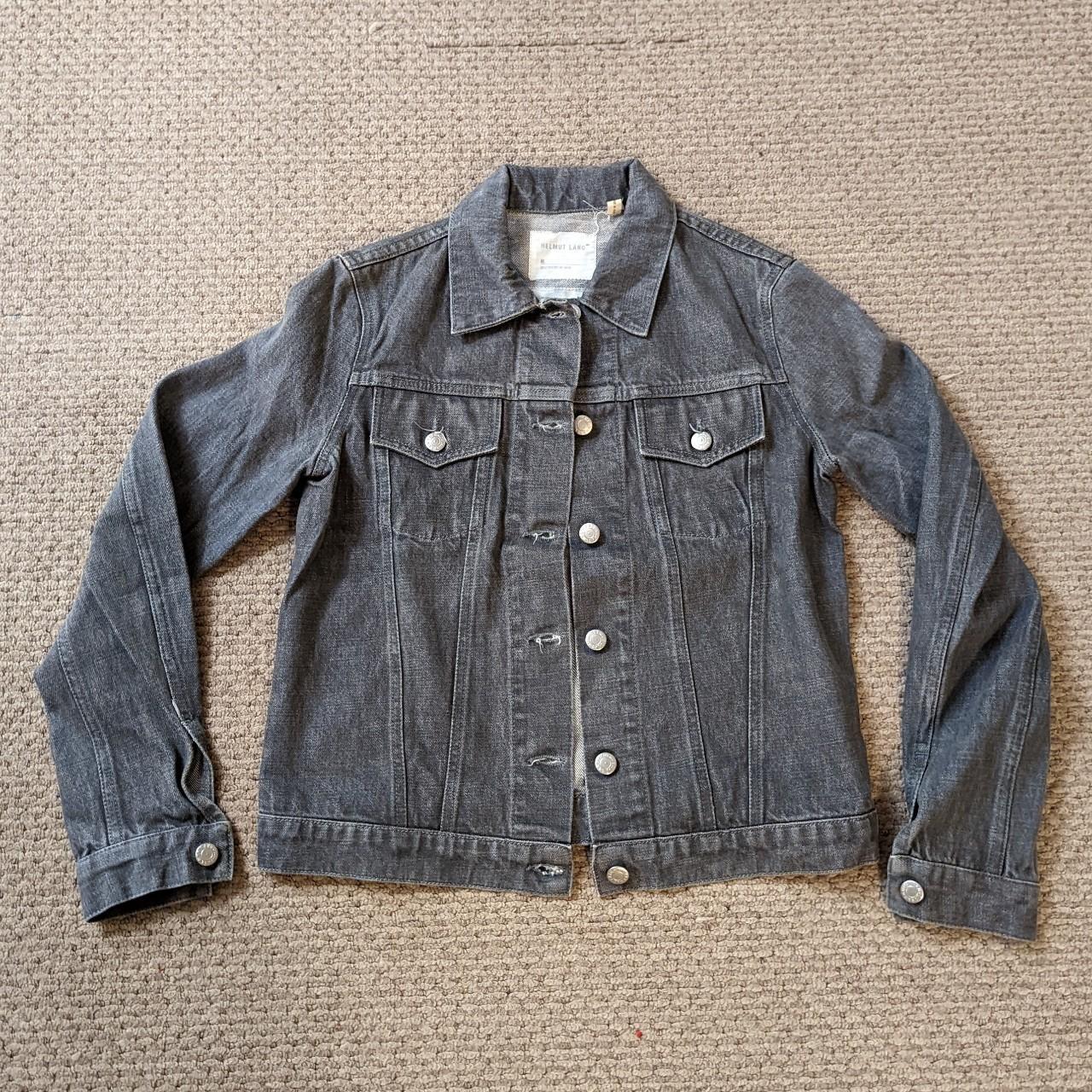 Helmut Lang gray denim jacket, small, tagged Size... - Depop