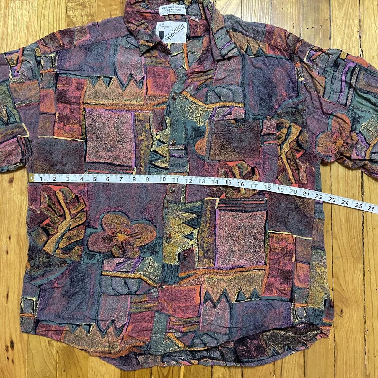 Vintage Goouch button up floral Rayon