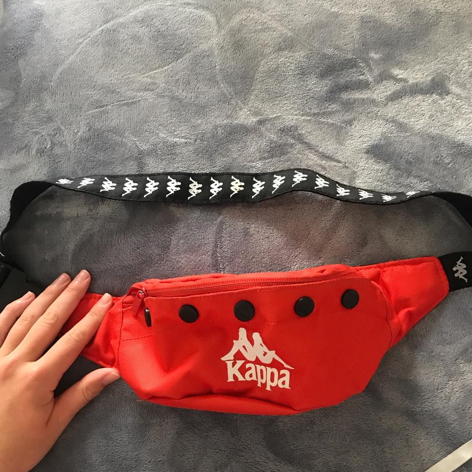 Red kappa bum bag fanny pack man bag Supreme Depop