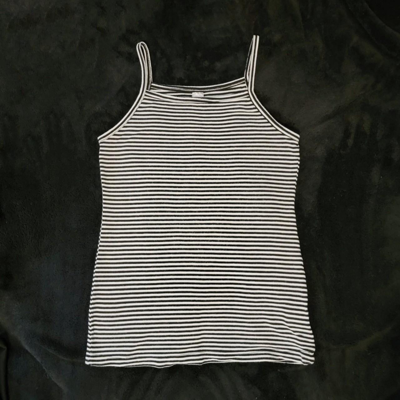 Black and white striped tank top Great for layering... Depop