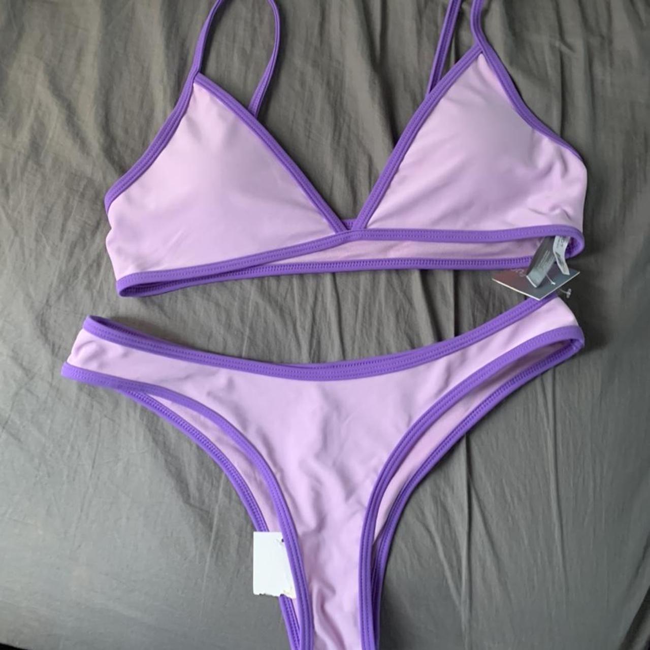 súper cute two piece swimsuit / bikini never worn... Depop