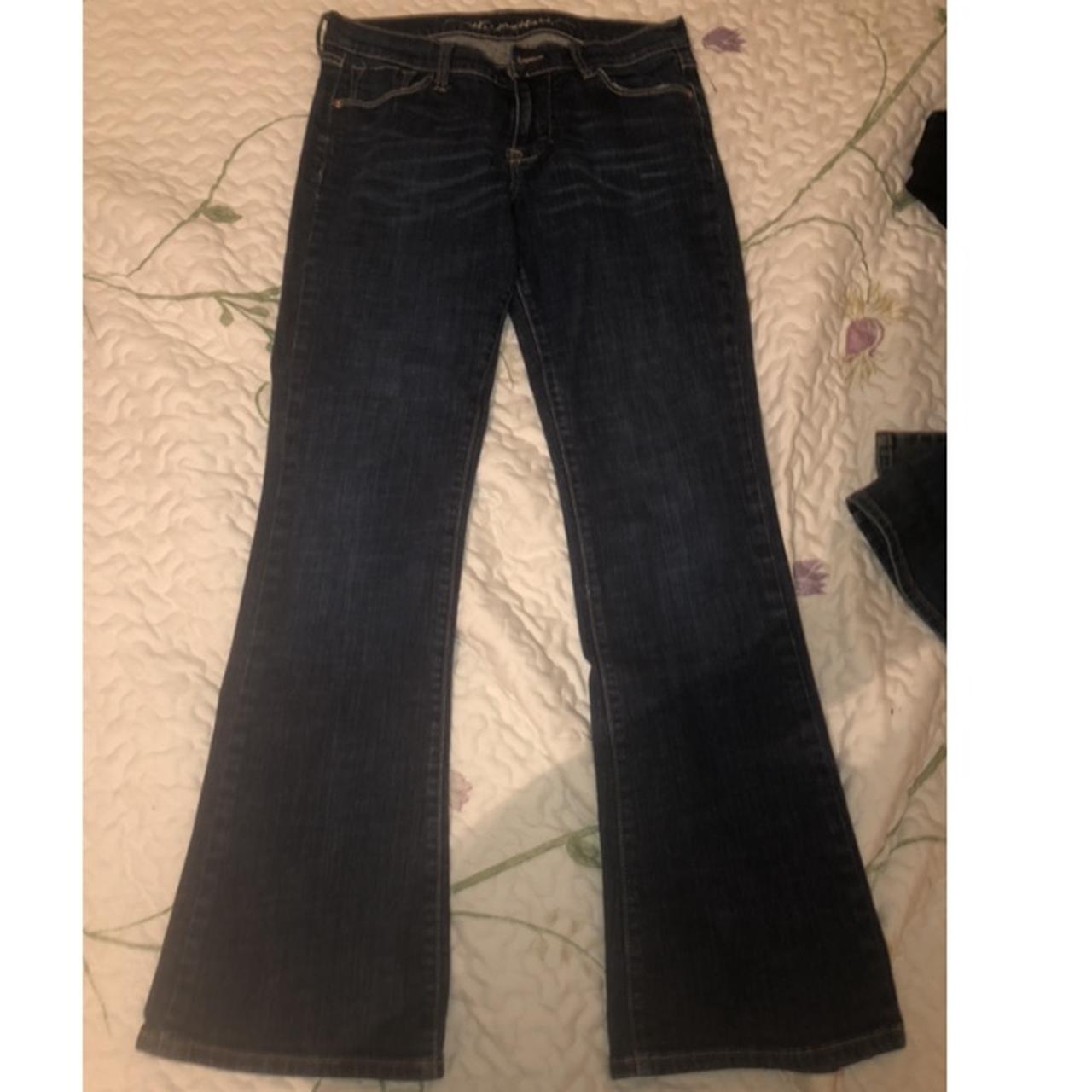 Tricot Black Denim Bell Bottoms Size 11/29 Has raw - Depop