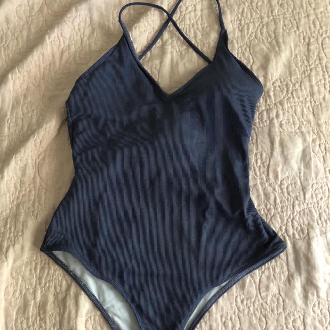 ZAFUL Women's Blue and Purple Swimsuit-one-piece | Depop