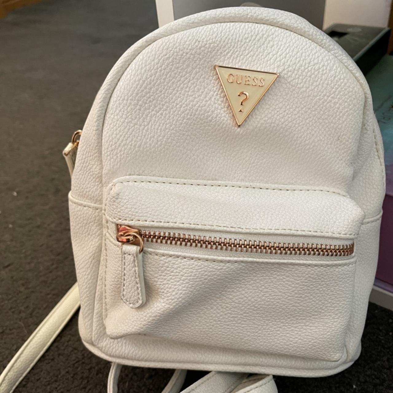 Guess mini white backpack. Only used a couple of... Depop