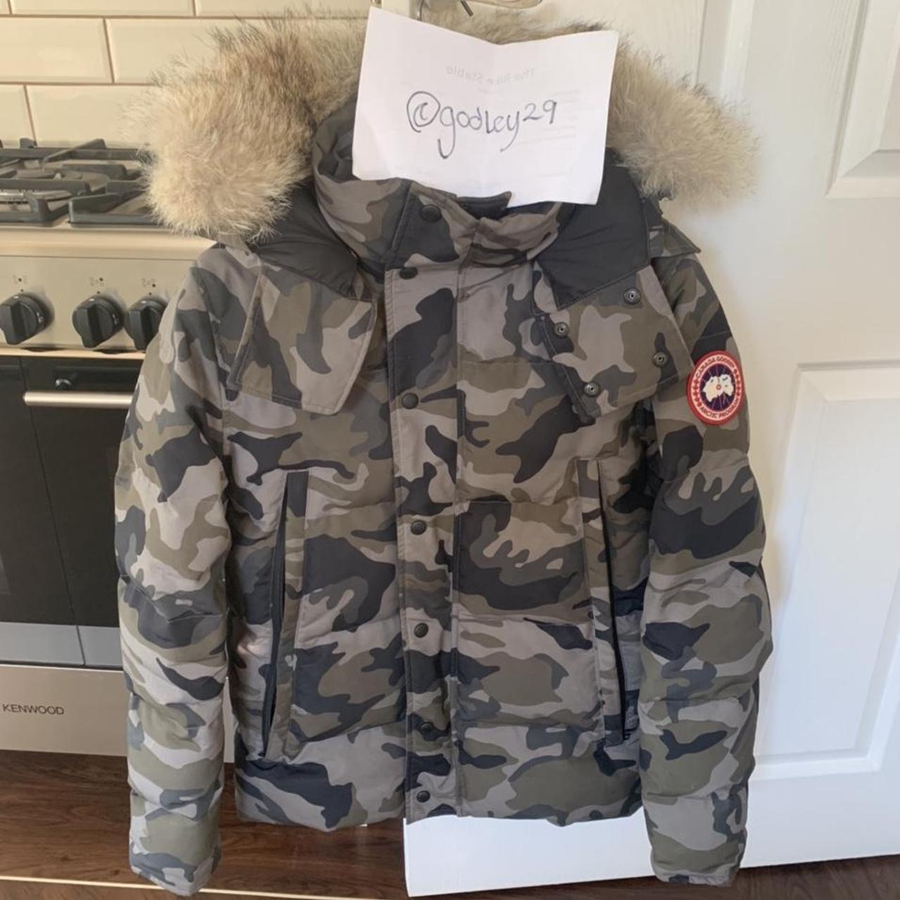 Camo Canada goose Parker Medium Detachable hood, can... - Depop