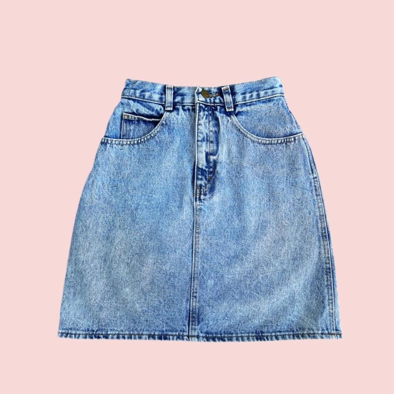 vintage Palmettos ultra light denim skirt 90s... - Depop