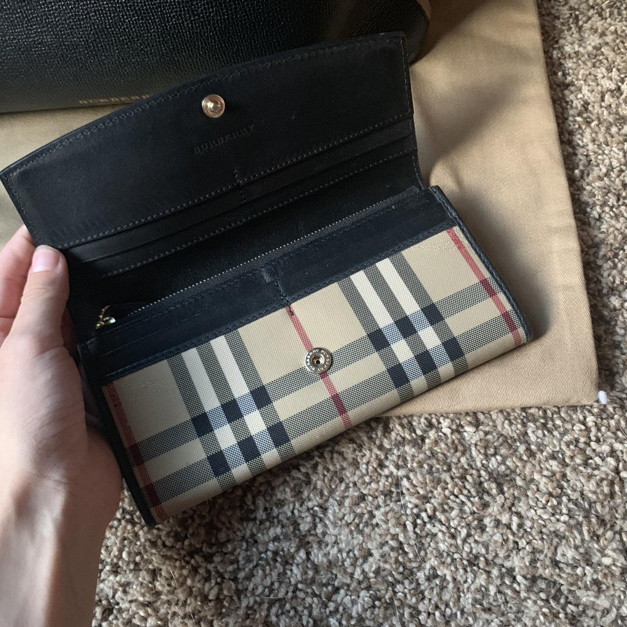 Authentic Burberry Purse has some little stain shown - Depop