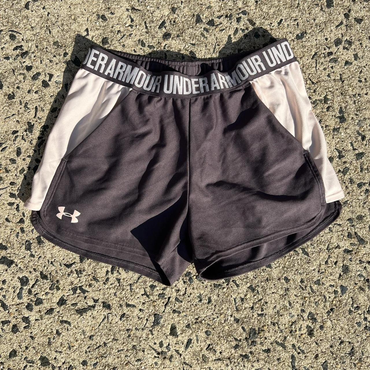 under Armor athletic shorts! Purple and light pink - Depop
