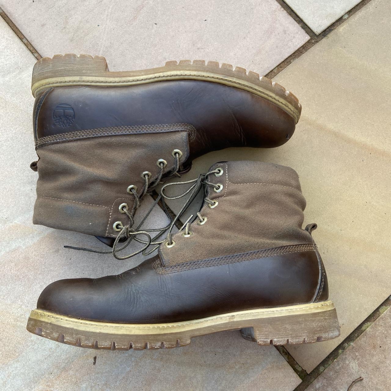 Men’s Timberland 6 inch boots which have been worn... - Depop