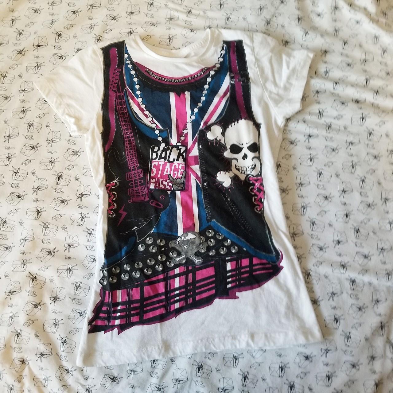 Punk emo rock graphic tee, super cute. Good... - Depop