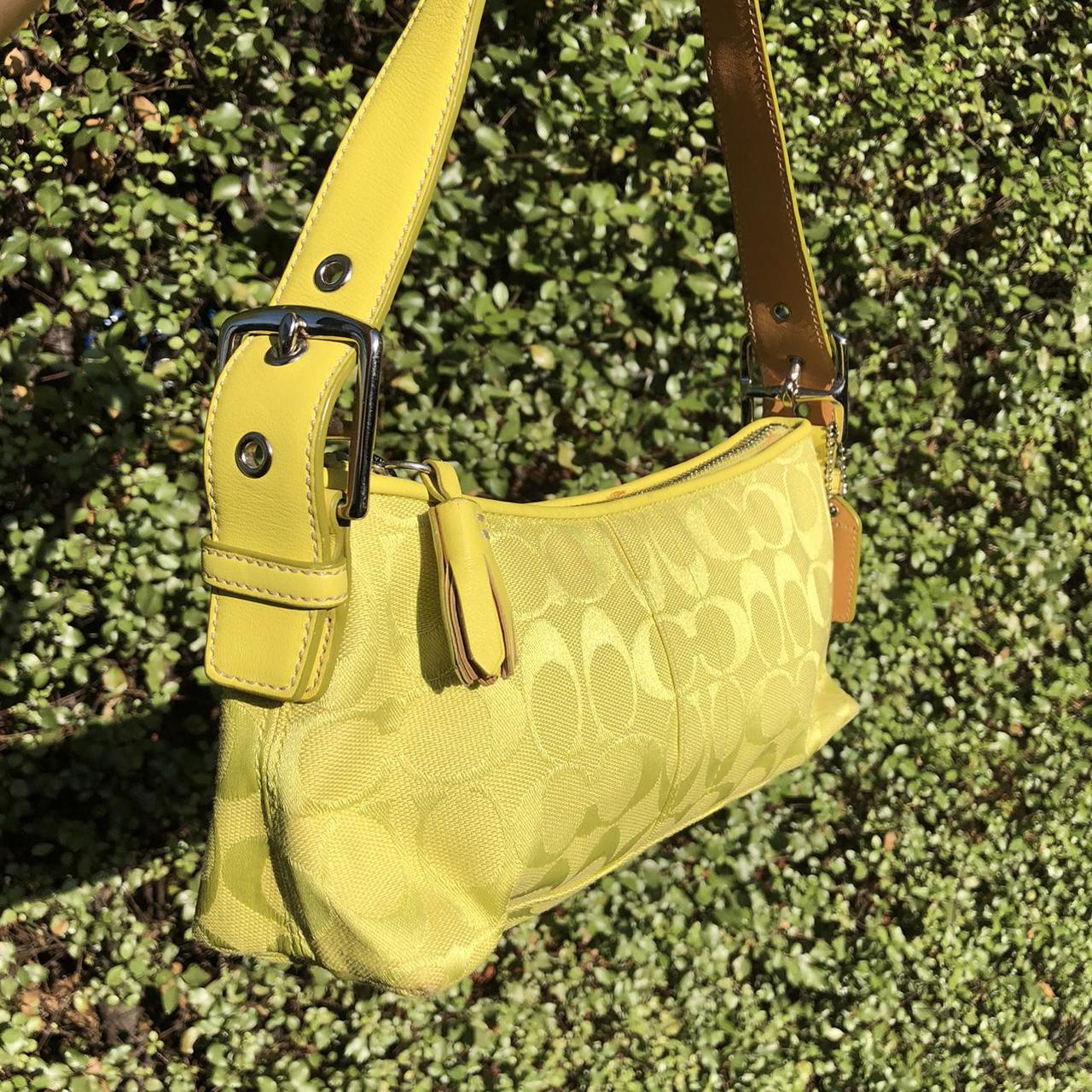 Lime Green Coach Shoulder Bag Super easy to wear, - Depop