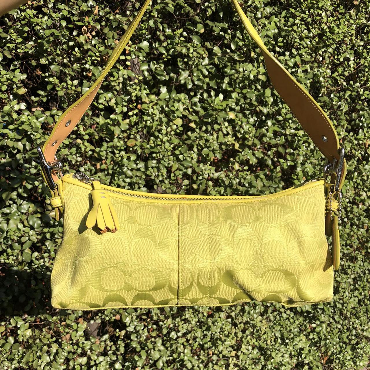 Lime Green Coach Shoulder Bag 