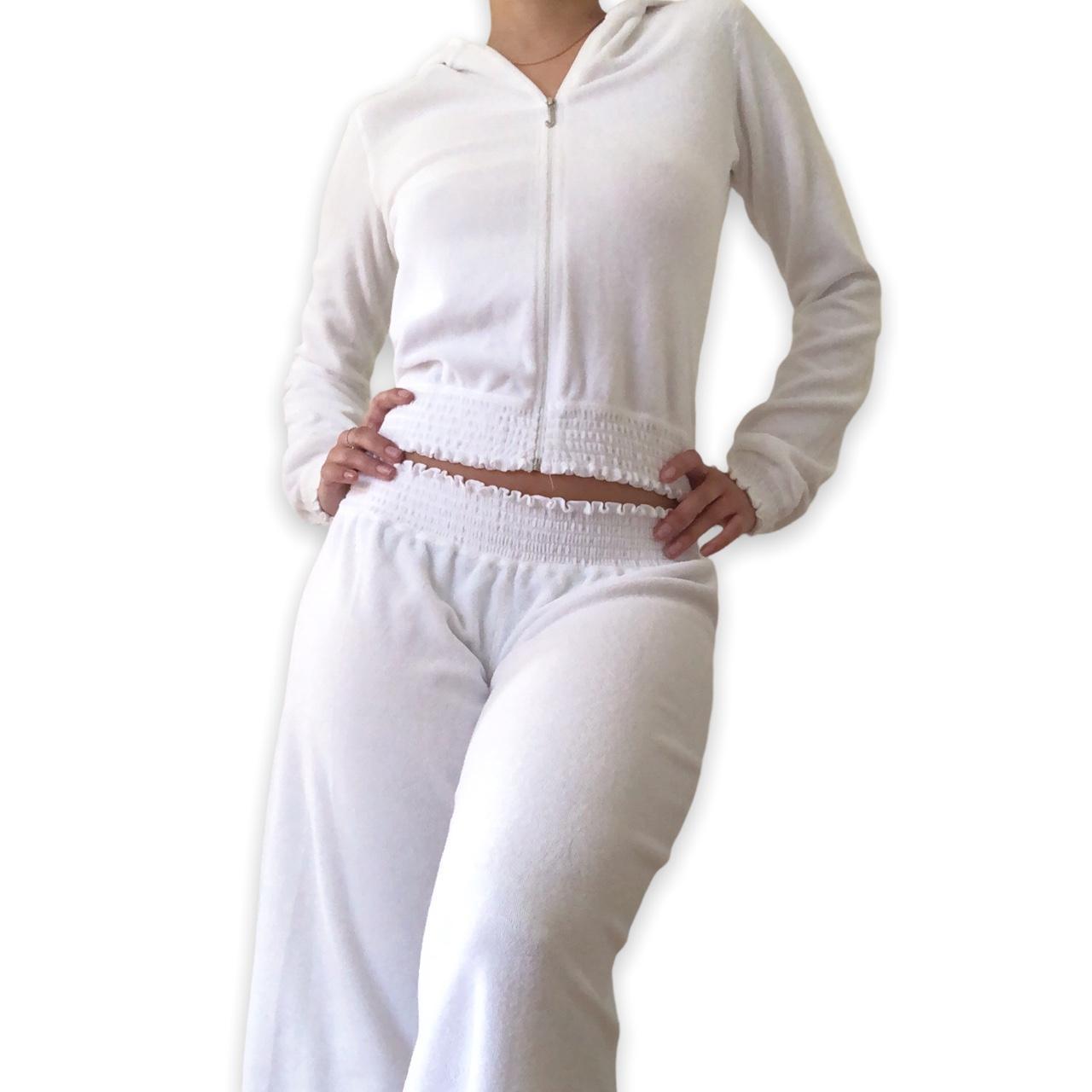Juicy Couture White Terry Cloth Tracksuit! Vintage!