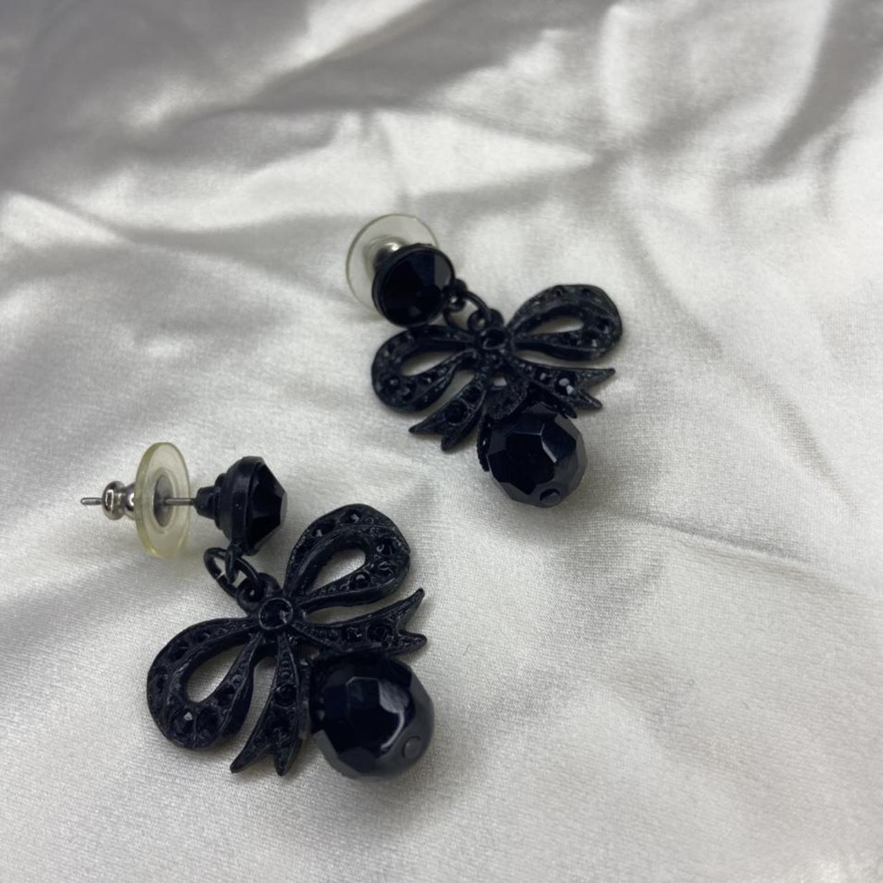 Product Image 4 - Gothic vintage Lolita bow earrings.