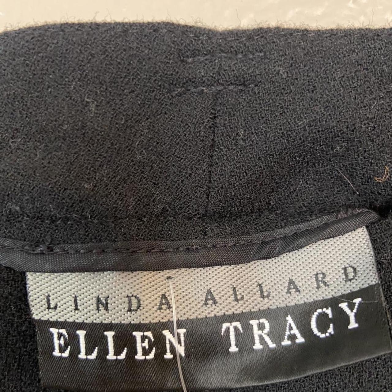 Vintage Ellen Tracy High waisted wide leg black wool... - Depop