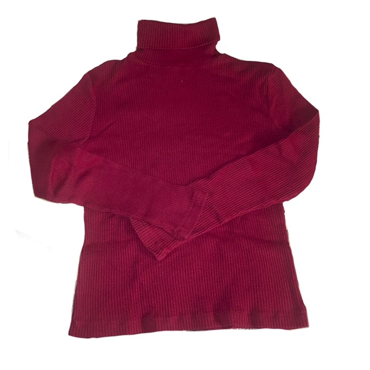 Ribbed red colored turtle neck📍 Free Shipping... - Depop