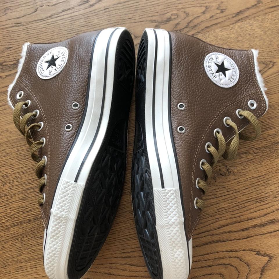 Converse Free Agent brown leather high tops Mens - Depop