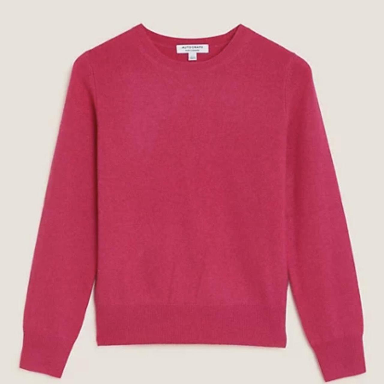 Dark pink cashmere jumper - size 24 but runs small.... - Depop