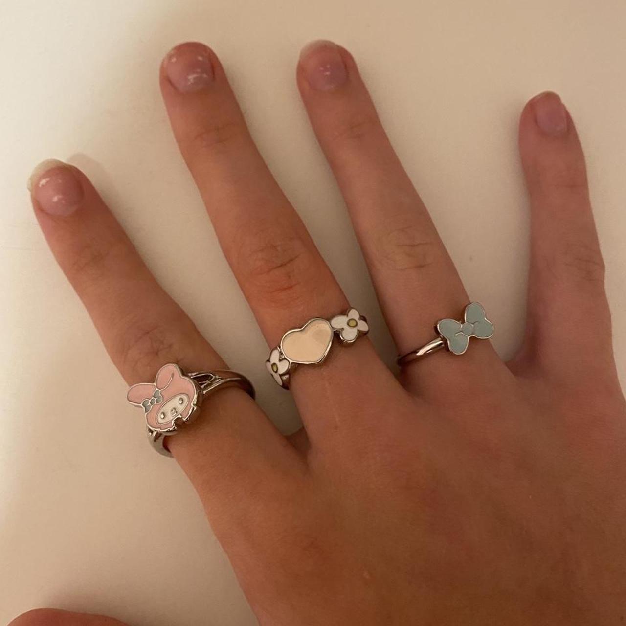 💗 my melody ring bundle 💗 🐰 ON HOLD ☁️ ring... - Depop