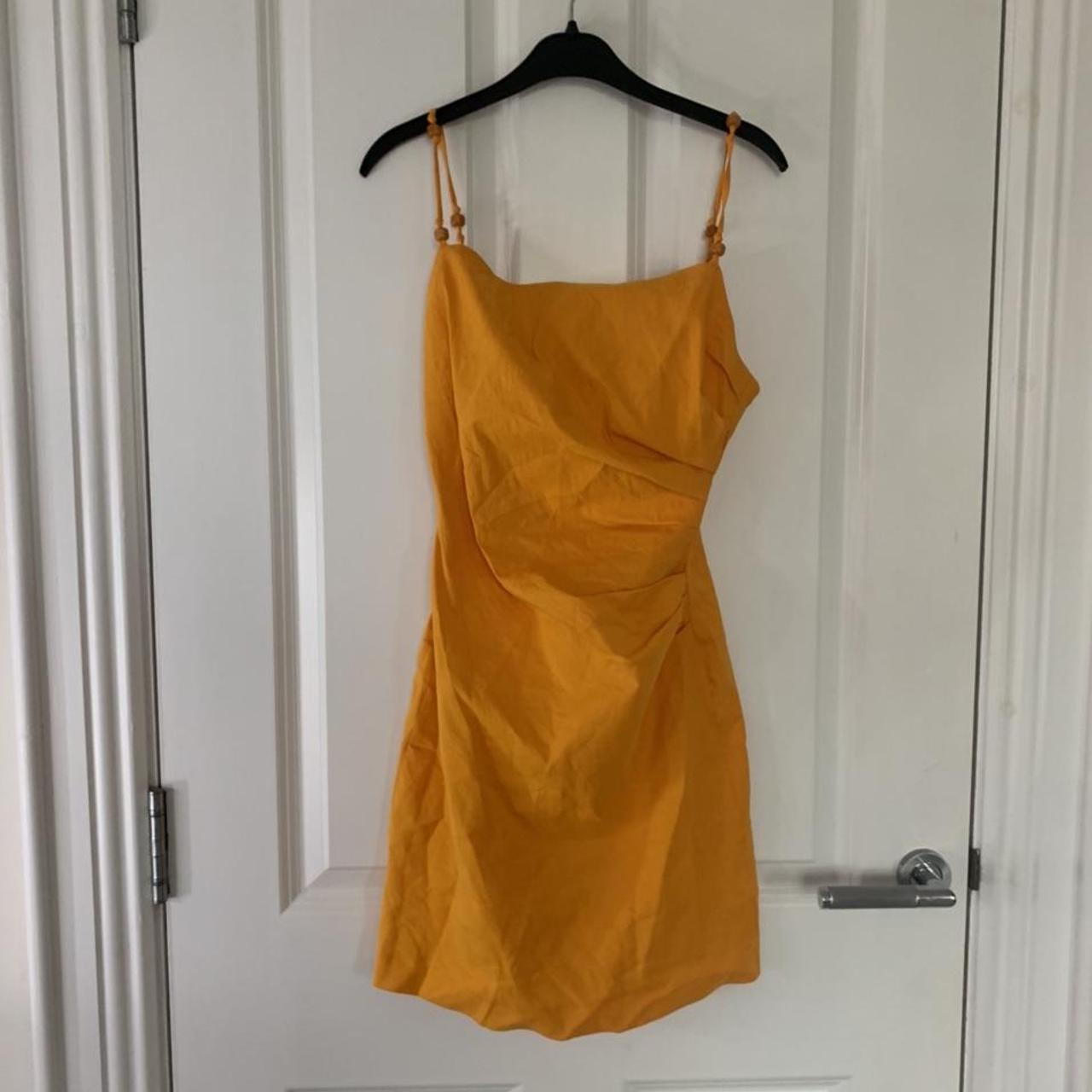 Zara Women's Orange Dress Depop
