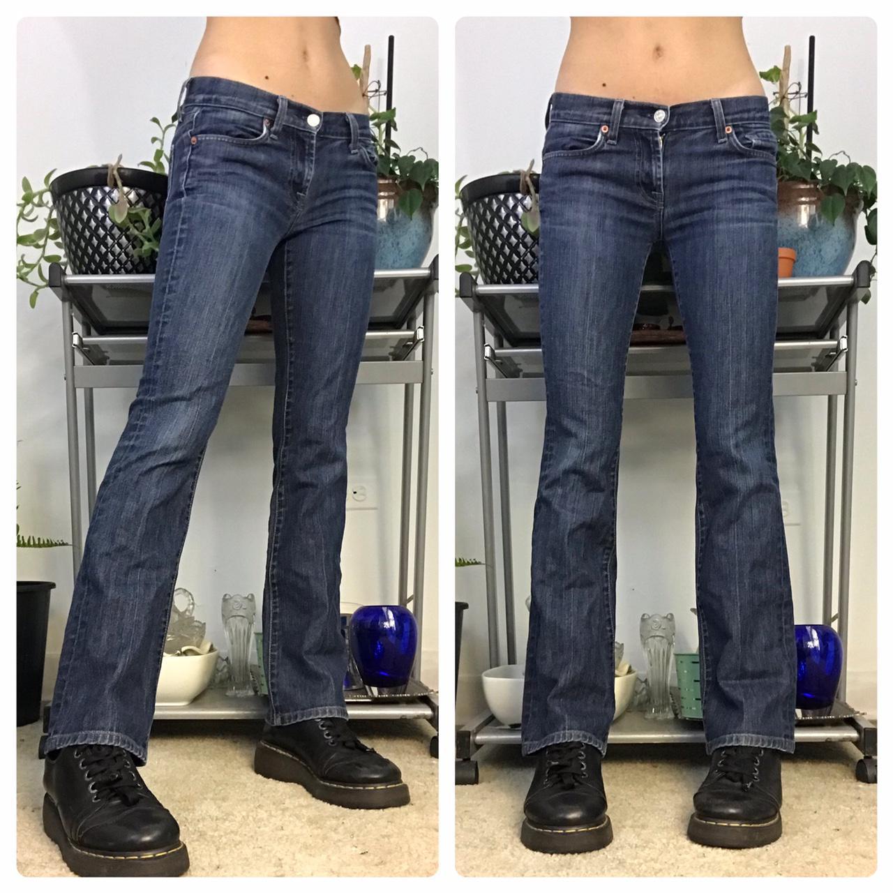 7 For All Mankind Women's Navy and Blue Jeans (3)