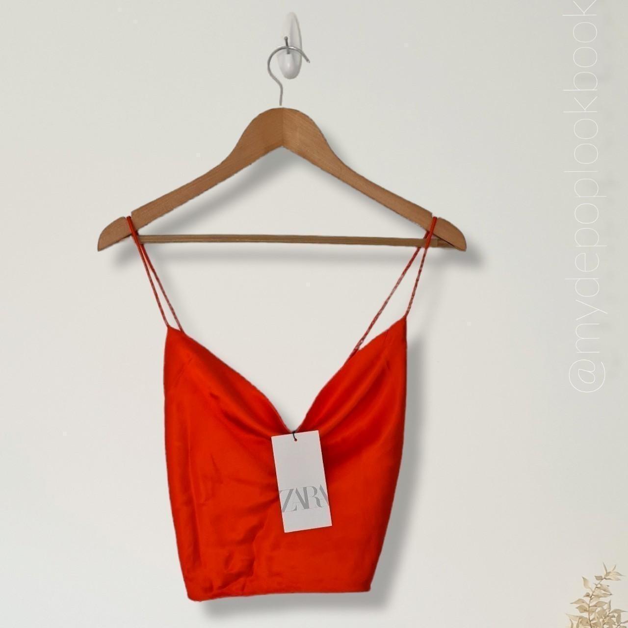 ZARA satin crop top Availability ️ XS... Depop